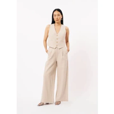 Frnch Wide Leg Philo Trousers In Neturals