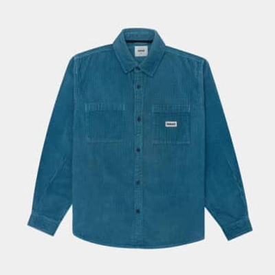 Parlez Track Cord Shirt In Blue