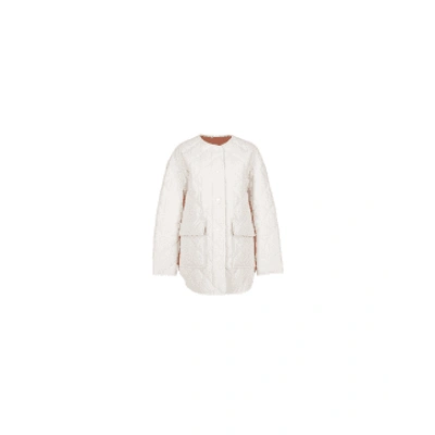 Hugo Boss Boss Purila Quilted Jacket Col: 118 Open White, Size: 8