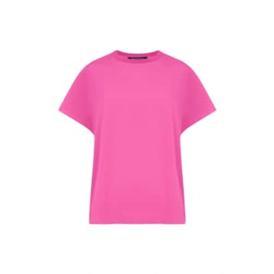 French Connection Crepe Light Crew Neck Top In Pink