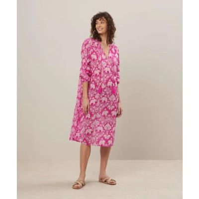 Hartford Rahma Elephant Print Dress In Pink