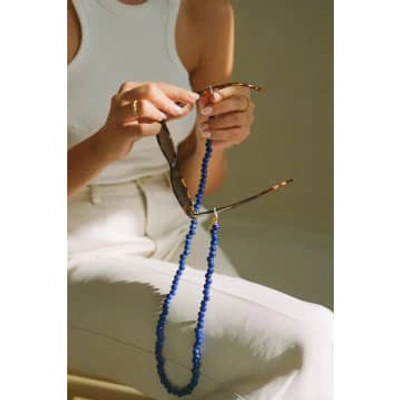 Coco Bonito Azul Ceramico Sunglass Chain In Blue