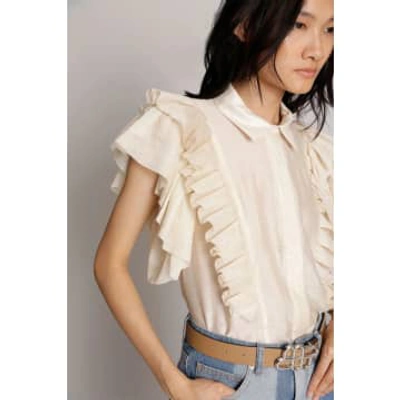 Munthe Must Frill Blouse In White