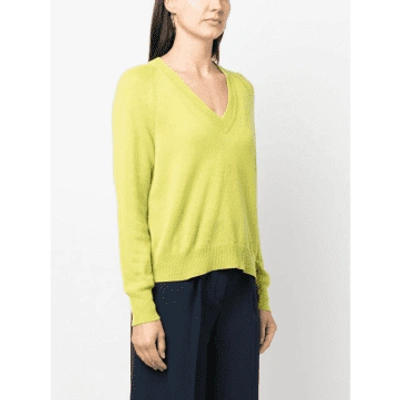 360cashmere V-neck Cashmere Jumper In Green