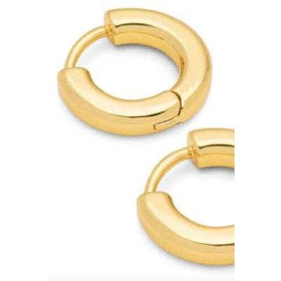 Lulu Copenhagen Large Gold Buckle Hoop Earrings