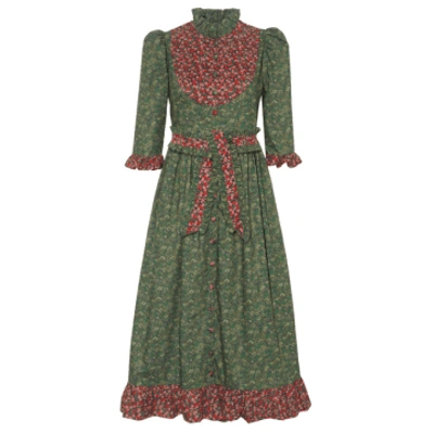 O Pioneers Op X Hill House Vintage Tania Dress In Green