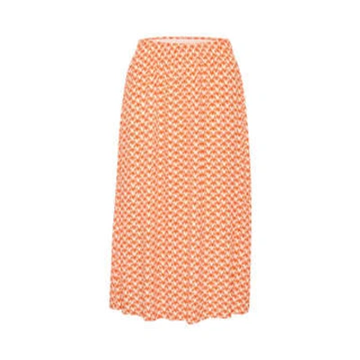Saint Tropez Tessasz Tigerlily Graphic Skirt In Orange
