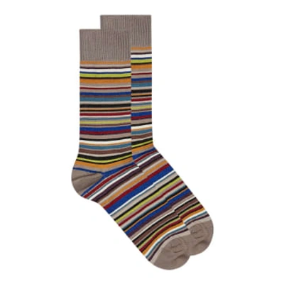 Paul Smith Farley Stripe Sock In Grey