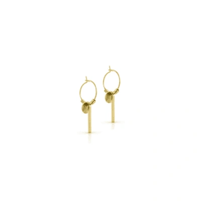Formation Barre Charm Hoops In Gold