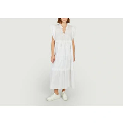 Skall Studio Clover Organic Cotton Maxi Dress In White