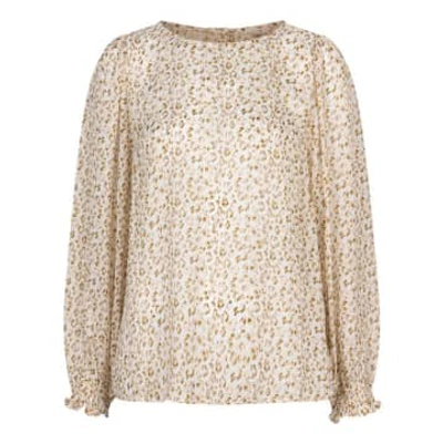 Esqualo Blouse In Pastel Cheetah Print In Brown
