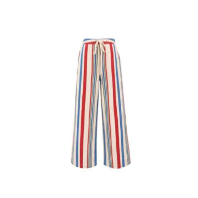 Frnch - Pelly Stripe Cotton Trouser In Multi