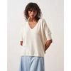 ABSOLUT CASHMERE PONCHO SWEATER IN WHITE