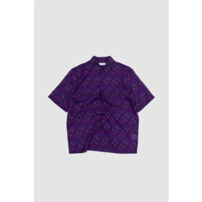 Dries Van Noten Purple Graphic Shirt