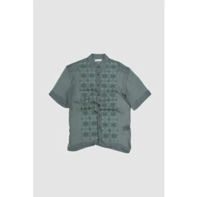 Dries Van Noten Cassidye Embroidery Shirt Blue