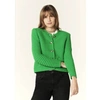 Ba&sh Gaspard Crewneck Cardigan Sweater In Vert