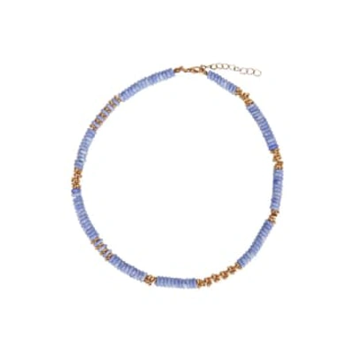 Eb & Ive Elan Necklace In Blue