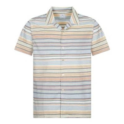 Paul Smith Short Sleeve Stripe Shirt In Multi