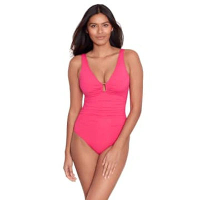 Ralph Lauren Beach Club Swimsuit In Passionfruit In Pink