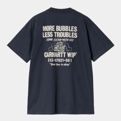 Carhartt T-shirt Less Troubles Blue / Wax