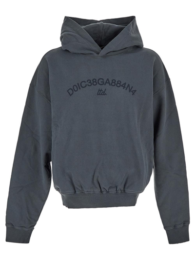 Dolce & Gabbana Cotton Sweatshirt In Grey