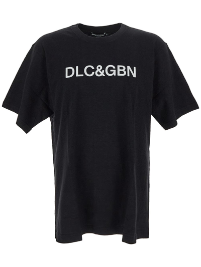 Dolce & Gabbana Cotton T-shirt With Logo In Nero