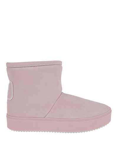 Chiara Ferragni Eyelike Embroidered Logo Ankle Boots In Pink