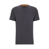 Hugo Boss Cotton-jersey Regular-fit T-shirt With Logo Patch In Dark Grey