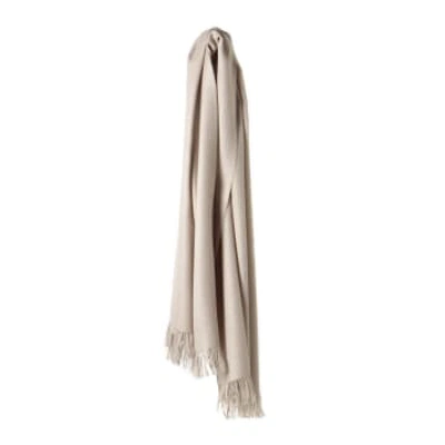 Elvang Denmark Traveller Scarf In Beige/ivory 70x200cm In 100% Baby Alpaca Wool In Neturals