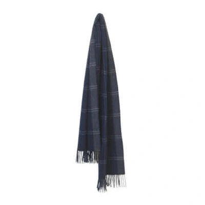 Elvang Denmark Stockholm Scarf In Navy 50x200cm In 100% Baby Alpaca Wool In Blue