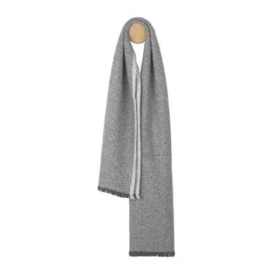Elvang Denmark Edinburgh Scarf In Light Grey/grey 50x180cm In 70% Alpaca Wool
