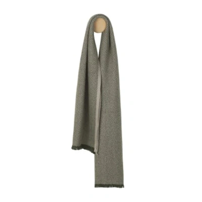 Elvang Denmark Edinburgh Scarf In Army/light Green 50x180cm In 70% Alpaca Wool