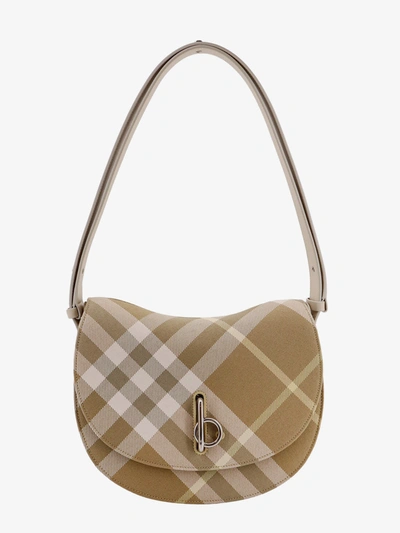 Burberry Woman Rocking Horse Woman Beige Shoulder Bags In Cream