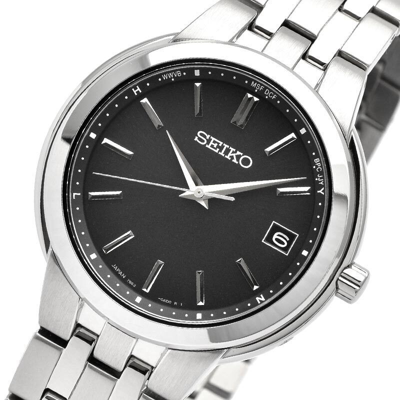 Pre-owned Seiko Selection Sbtm335 Sapphire Crystal Radio Solar Watch Black Dial 37.7mm