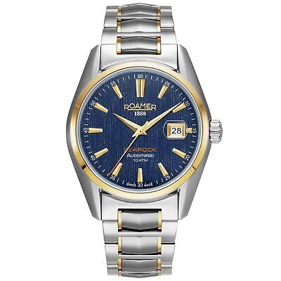Pre-owned Roamer 210665 47 45 20 Searock Automatic Blue Dial Wristwatch In Silver/gold/blue