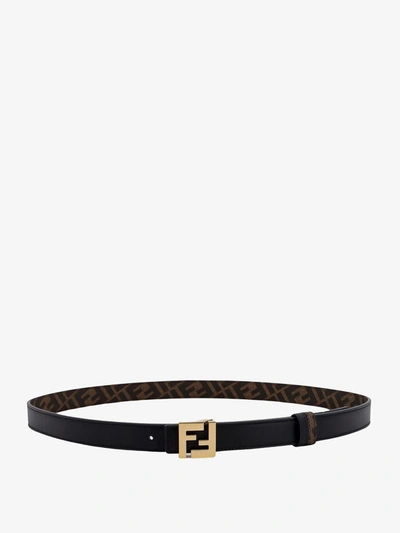 FENDI FENDI MAN FF SQUARED MAN BLACK BELTS