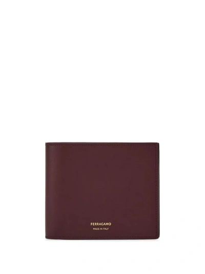 Ferragamo Women Bi-fold Leather Wallet In Red