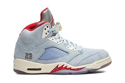 Pre-owned Jordan Air  Trophy Room X Air  5 Retro 'ice Blue' Ci1899-400 In Ice Blue/sail-metallic Gold-university Red