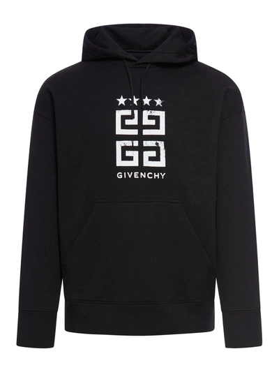 Givenchy Cotton Hooded Top In Black
