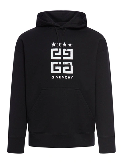 Givenchy Cotton Sweatshirt With 4g Print In Black