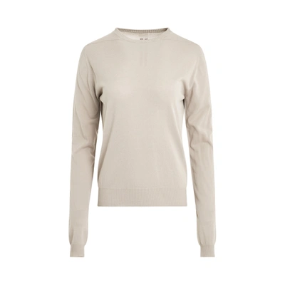 Rick Owens Biker Level Round Neck Sweater In Brown