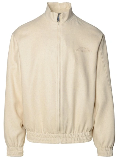 GCDS GCDS IVORY LINEN BLEND JACKET