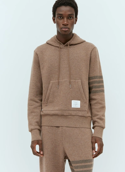 Thom Browne Hooded Sweater In Brown