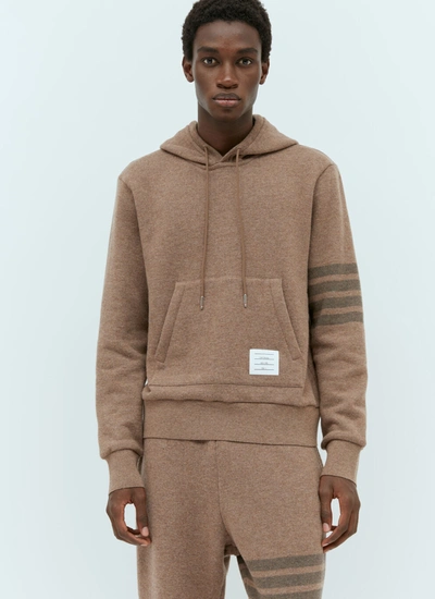 Thom Browne Hooded Jumper In Brown