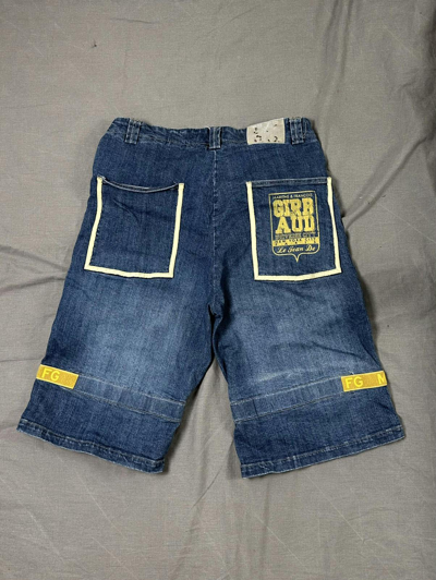 Pre-owned Archival Clothing X Le Grande Bleu L G B Vintage Denim Baggy Shorts Marithe Francois Girbaud Archive In Navy