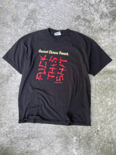 Pre-owned Humor X Vintage Fuck This Shit Ancient Chinese Proverb Funny Tee Xl In Black