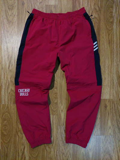 Pre-owned Adidas X Chicago Bulls Vintage 90's Adidas Basketball Pants In Red