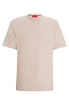 Hugo Boss Cotton-jersey Relaxed-fit T-shirt With Logo Print In Light Pink