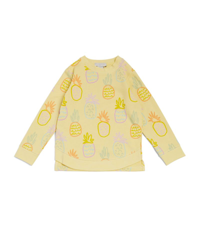 Stella Mccartney Kids' Cotton Pineapple Print Sweater (3-14+ Years) In Yellow