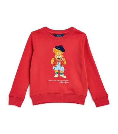 Ralph Lauren Kids' Appliqué Polo Bear Sweatshirt (2-7 Years) In Multi